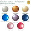Cabochons par Puca, 25mm, Pearl Collection, 8 Colors - The Argus Collection