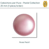 Cabochons par Puca, 25mm, Pearl Collection, 7 Colors