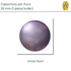Cabochons par Puca, 25mm, Pearl Collection, 8 Colors - The Argus Collection