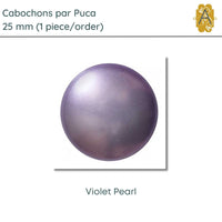 Cabochons par Puca, 25mm, Pearl Collection, 8 Colors - The Argus Collection
