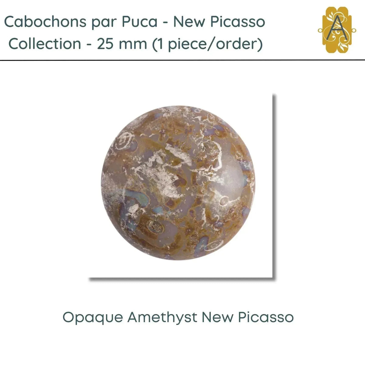 Cabochons par Puca, 25mm, New Picasso Collection - The Argus Collection