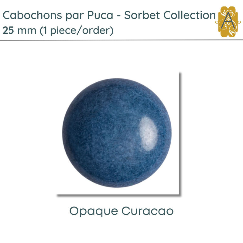 Cabochons par Puca, 25mm, Sorbet Collection, 5 Colors