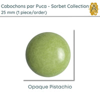 Cabochons par Puca, 25mm, Sorbet Collection, 5 Colors