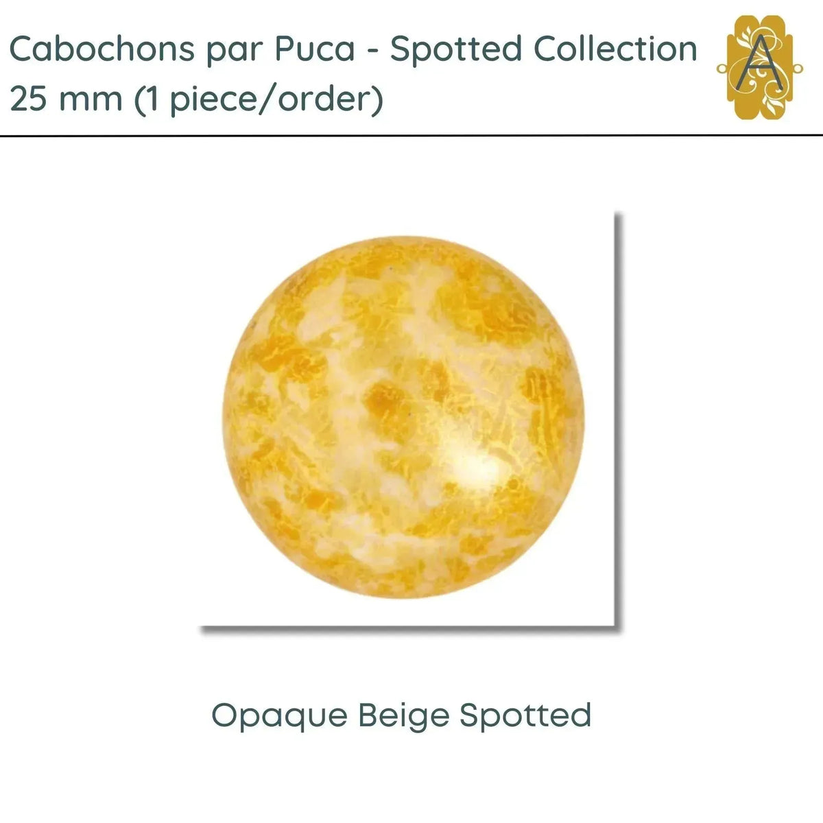 Cabochons par Puca, 25mm, Spotted Collection, 6 Colors - The Argus Collection