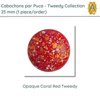 Cabochons par Puca, 25mm, Tweedy Collection - The Argus Collection