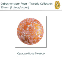 Cabochons par Puca, 25mm, Tweedy Collection - The Argus Collection