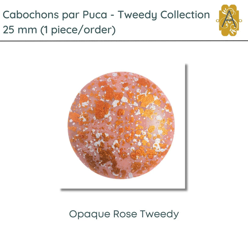 Cabochons par Puca, 25mm, Tweedy Collection - The Argus Collection