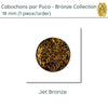 Cabochon par Puca, 18mm, Bronze Collection, 6 Colors - The Argus Collection