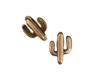 Cactus Sliders for Leather or Cork, 5mm - Cactus Sliders for Leather or Cork, 5mm - Antique Copper / 2 Pieces , The Argus Collection