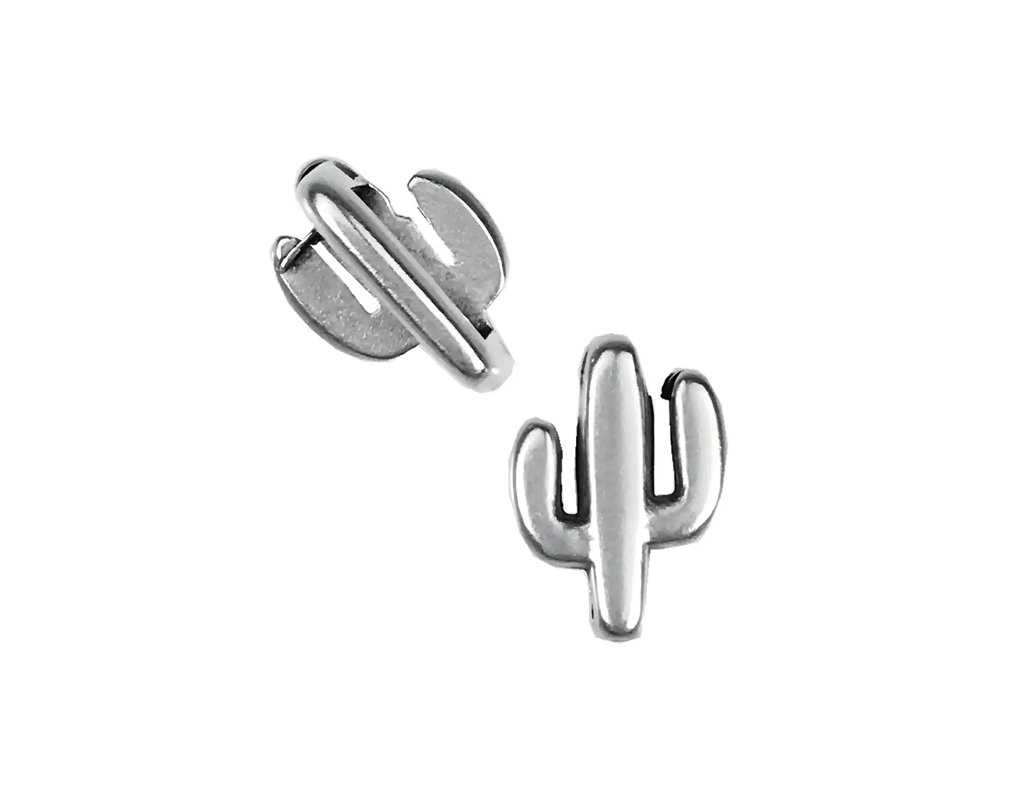 Cactus Sliders for Leather or Cork, 5mm - Cactus Sliders for Leather or Cork, 5mm - Antique Silver / 2 Pieces , The Argus Collection