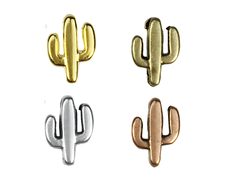 Cactus Sliders for Leather or Cork, 10mm - Cactus Sliders for Leather or Cork, 10mm - Antique Brass / 2 Pieces , The Argus Collection