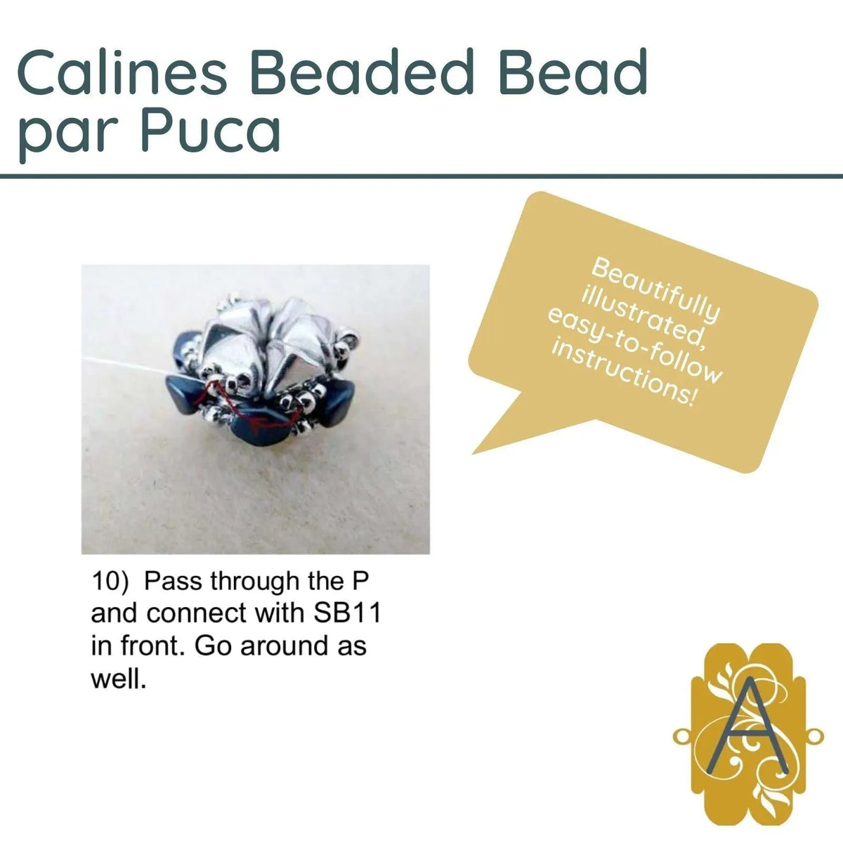 Calines Beaded Beads Pattern par Puca - The Argus Collection