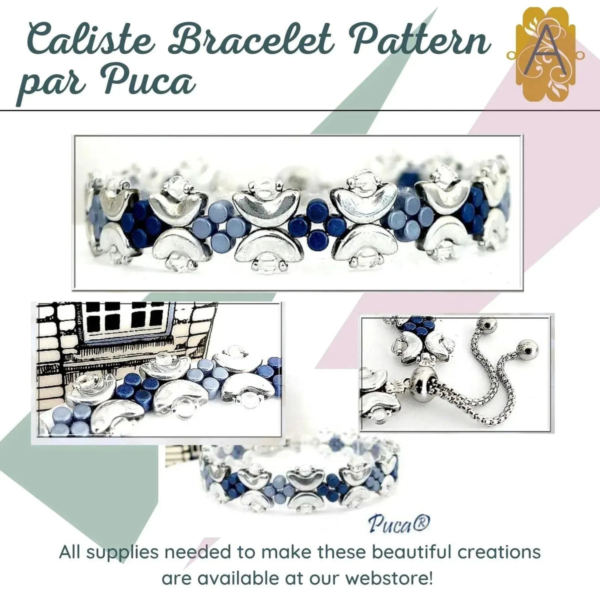 Caliste Bracelet Pattern par Puca - The Argus Collection