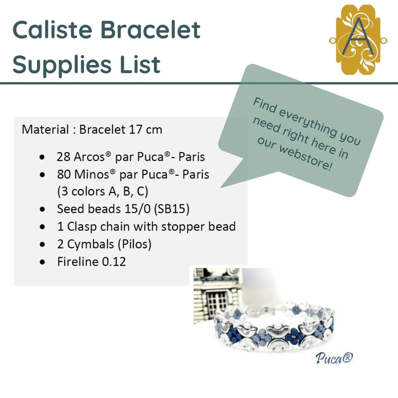 Caliste Bracelet Pattern par Puca - The Argus Collection