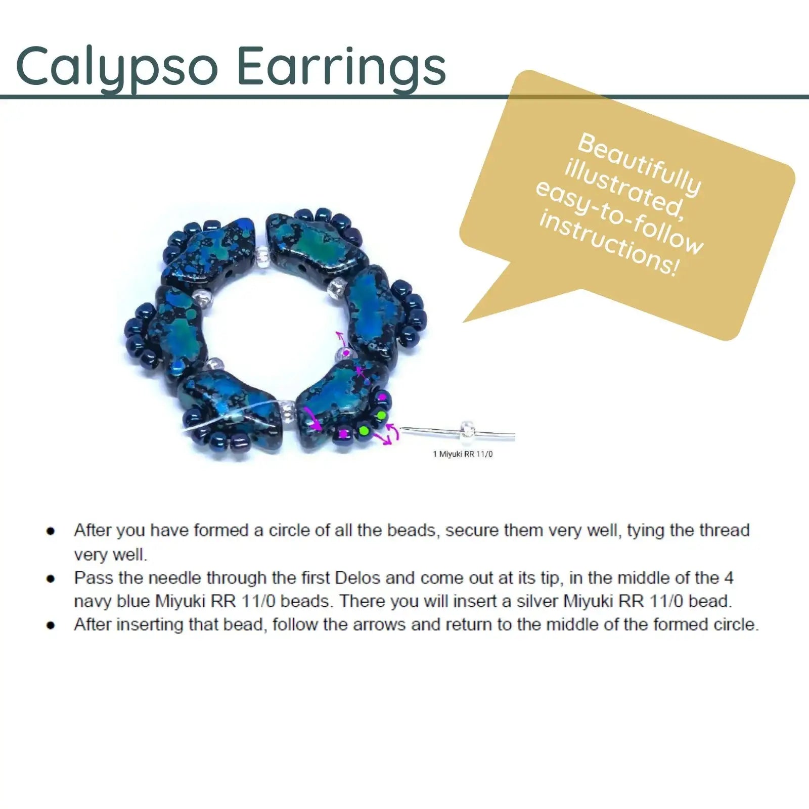 Calypso Earrings Pattern by Angel Accessories