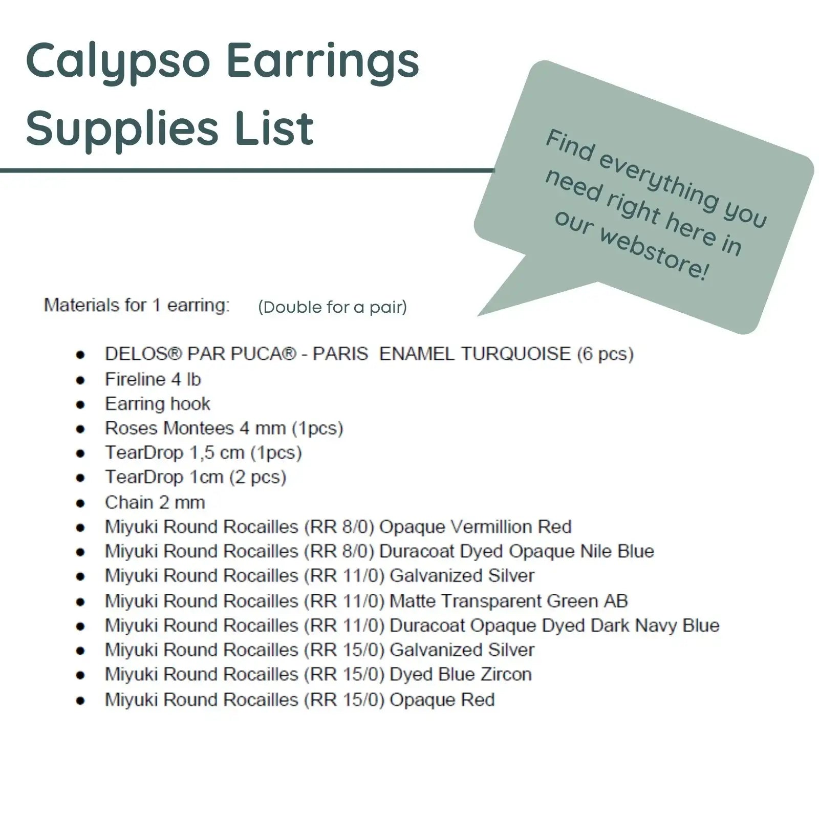Calypso Earrings Pattern by Angel Accessories