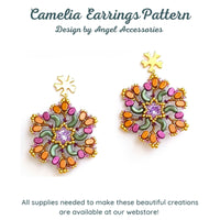 Camelia Earrings Pattern by Angel Accessories