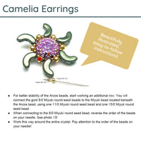 Camelia Earrings Pattern by Angel Accessories