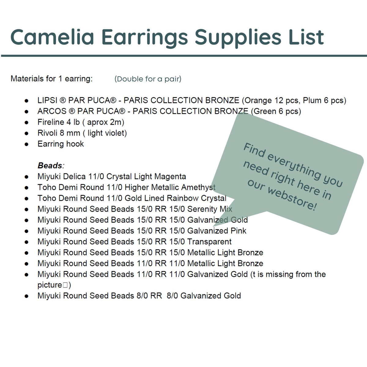 Camelia Earrings Pattern by Angel Accessories