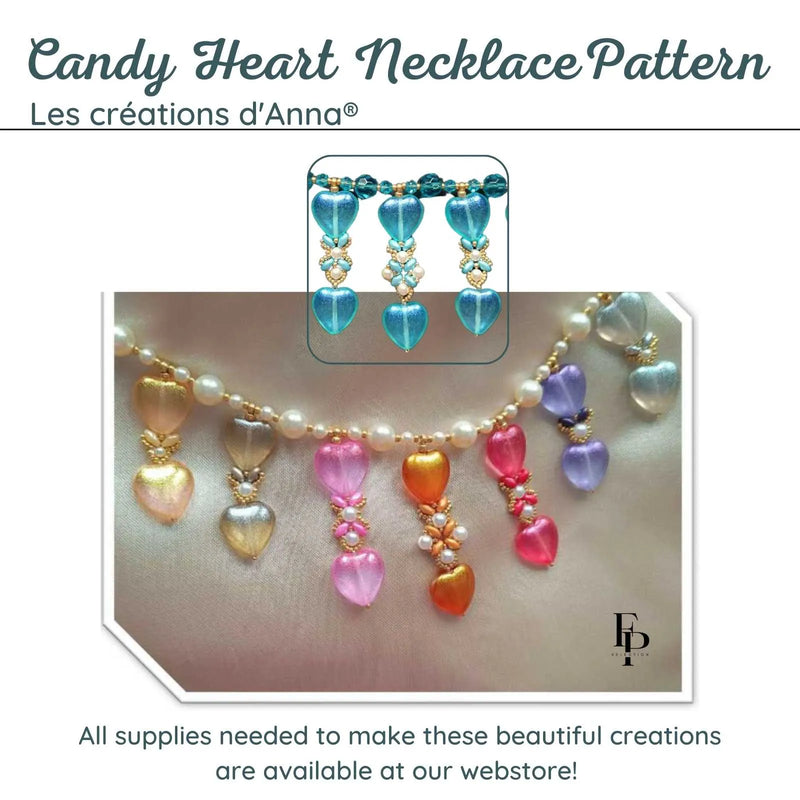 Candy Heart Necklace Pattern par Puca - The Argus Collection