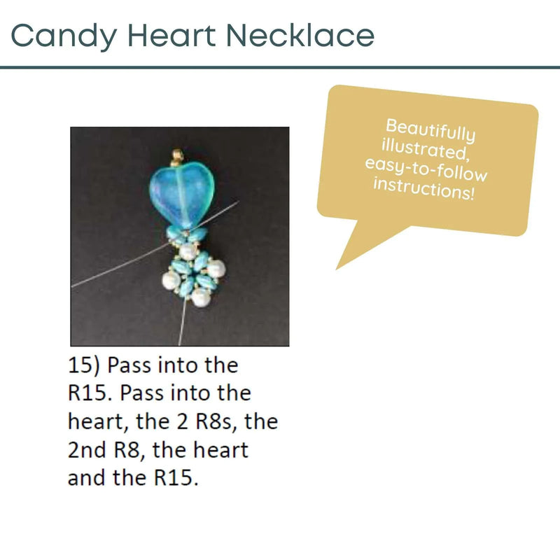 Candy Heart Necklace Pattern par Puca - The Argus Collection