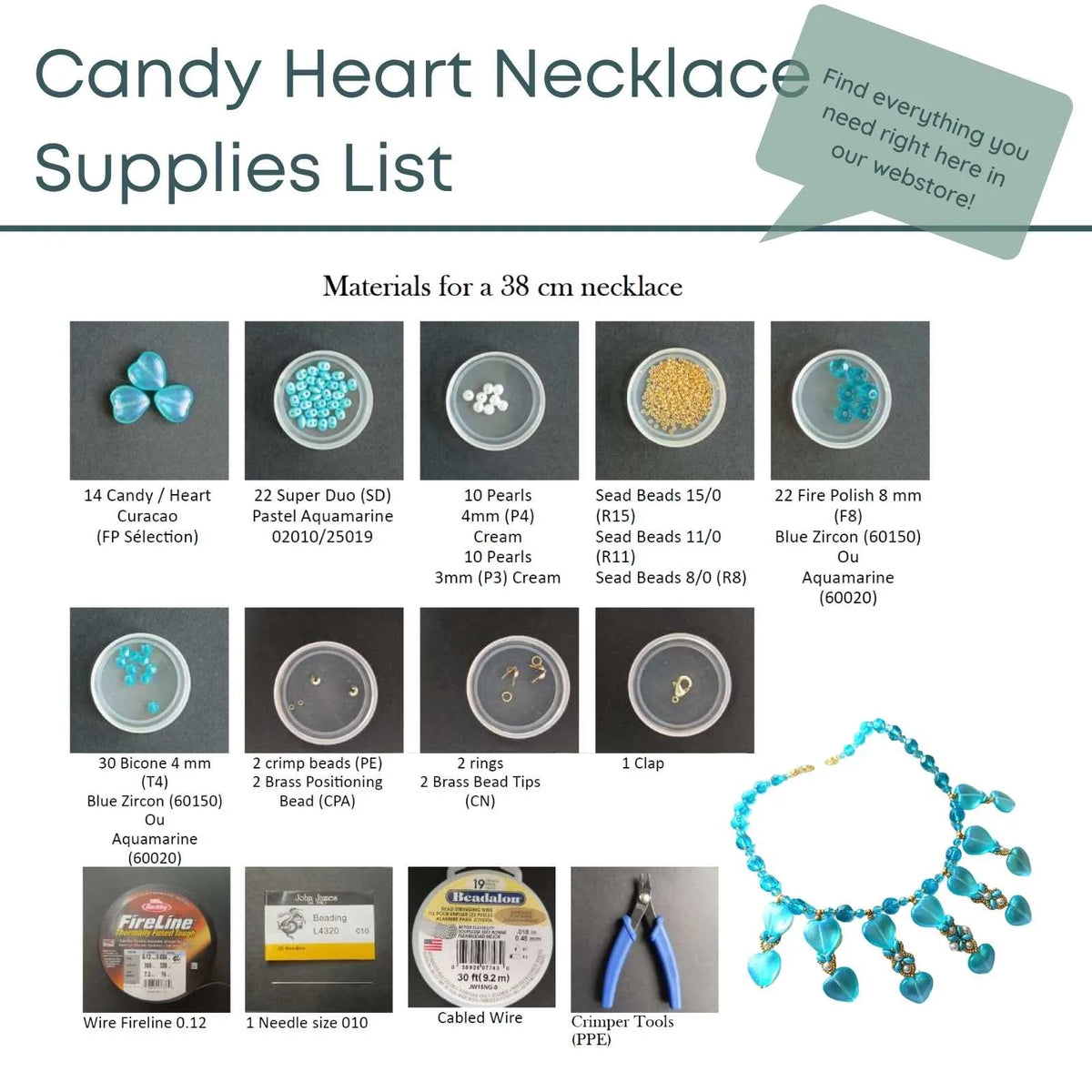 Candy Heart Necklace Pattern par Puca - The Argus Collection