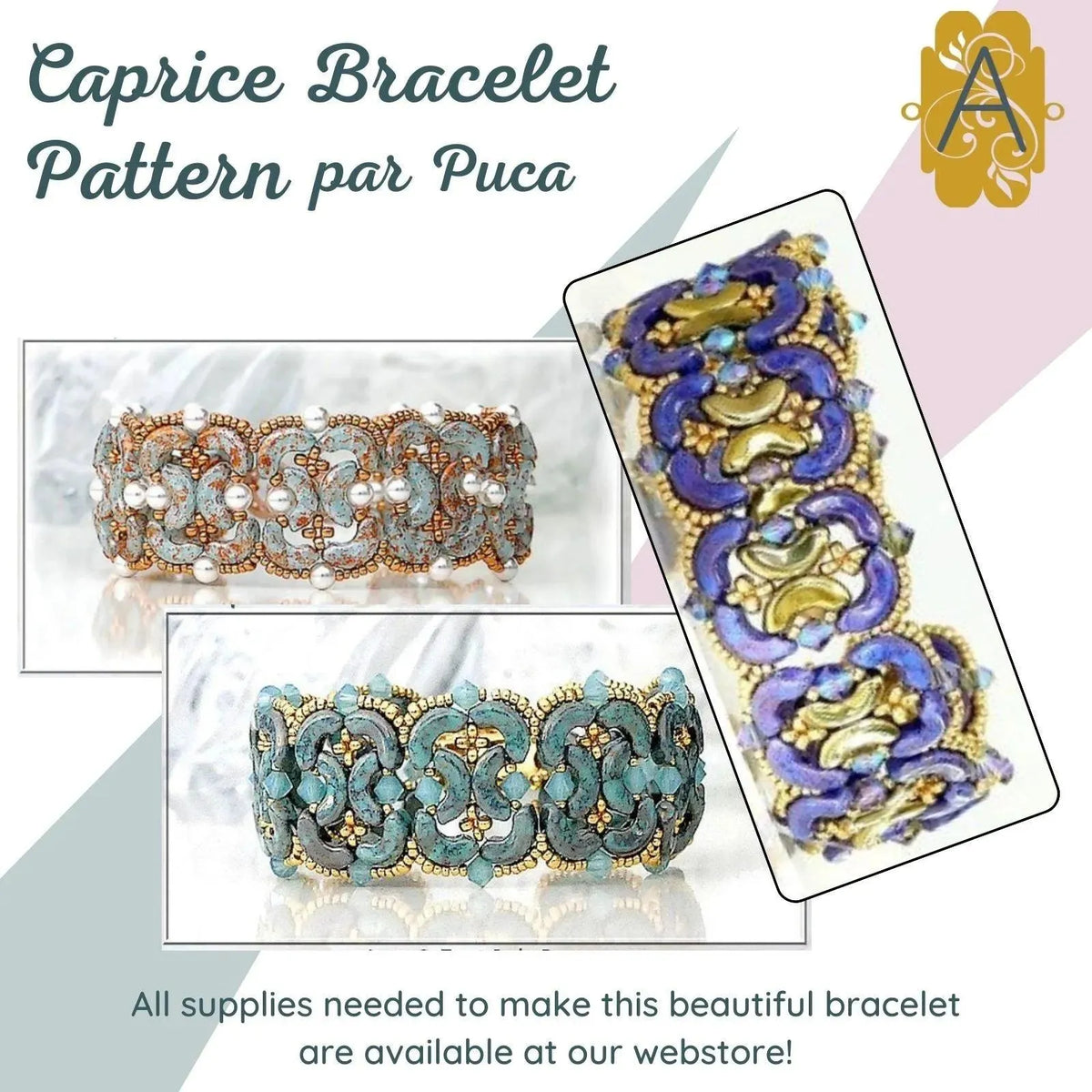 Caprice Bracelet Pattern par Puca - The Argus Collection