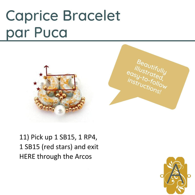 Caprice Bracelet Pattern par Puca - The Argus Collection