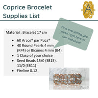 Caprice Bracelet Pattern par Puca - The Argus Collection