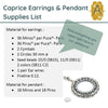 Caprice Earrings and Pendant Pattern par Puca - The Argus Collection