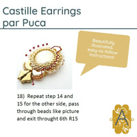 Castille Earrings Pattern Par Puca - The Argus Collection