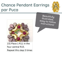 Chance Pendant and Earring Pattern par Puca - The Argus Collection