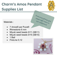 Charm's Amos Pendant or Charm Pattern Par Puca - The Argus Collection