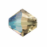 Brilliance Austrian Crystal Bicones 5328, 4mm, Black Diamond Shimmer - The Argus Collection