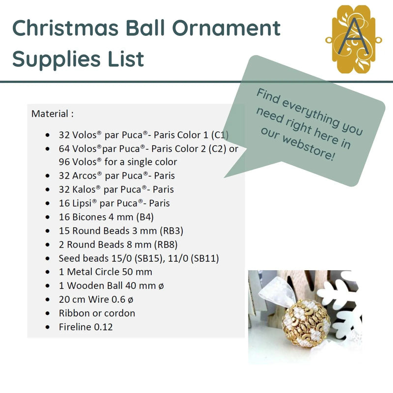 Christmas Ball Ornament Pattern par Puca - The Argus Collection