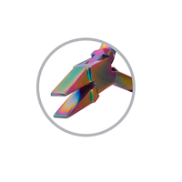 Detailed view of Chroma Series Flat Nose Pliers showing precision flat tips and iridescent rainbow titanium coating