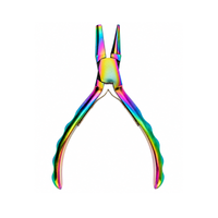 Chroma Series Round Concave Pliers with rainbow titanium coating, precision forming jaws and contoured handles on a white background
