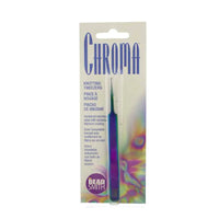 The Beadsmith Chroma Series Fine Point #5 Knotting Tweezers in original retail packaging with rainbow titanium coating