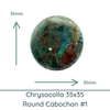 Chrysocolla Cabochons, 30x40mm (Copy)