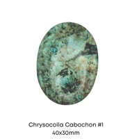 Chrysocolla Cabochons, 30x40mm
