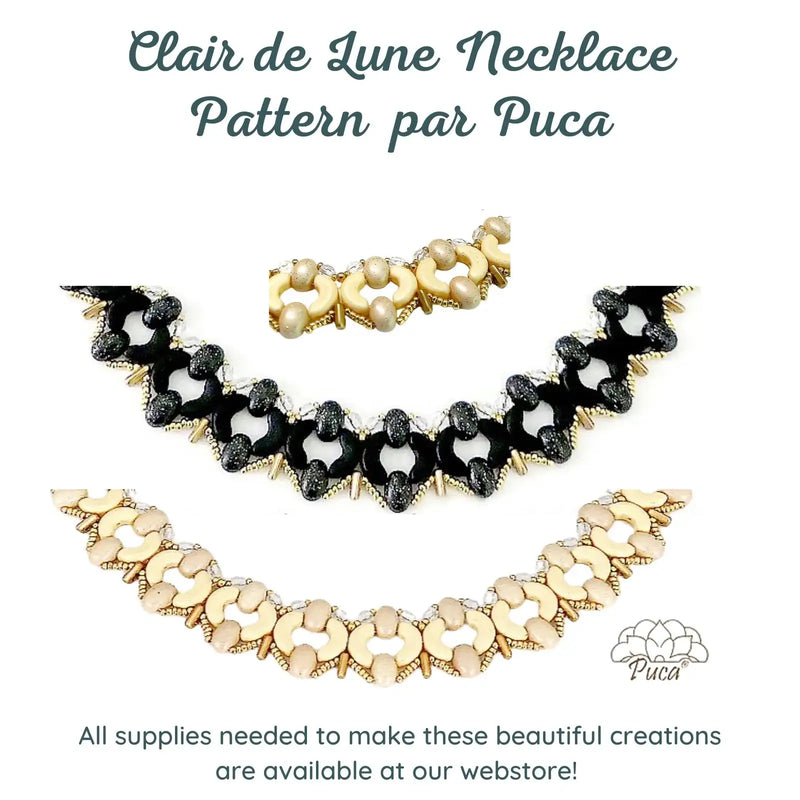 Three necklaces with different patterns on a white background, featuring the brand 'Puca'.