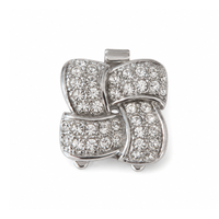 Claspgarten Lover's Knot, 2 or 3-Strand Box Clasp with Swarovski Crystals