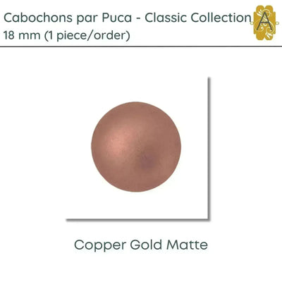 Cabochons par Puca, 18mm, Classic Collection, 6 Colors - The Argus Collection