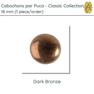 Cabochons par Puca, 18mm, Classic Collection, 6 Colors - The Argus Collection