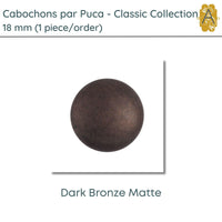 Cabochons par Puca, 18mm, Classic Collection, 6 Colors - The Argus Collection