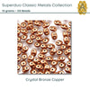 Superduo Beads, 10g., Classic Metals Collection, 10 Colors - The Argus Collection