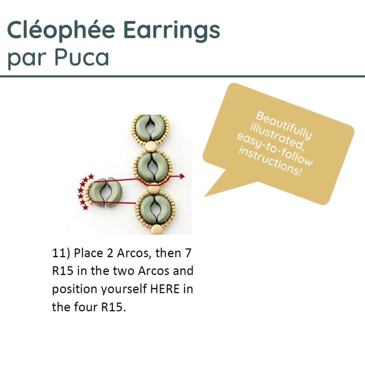 Cléophée Earrings Pattern par Puca