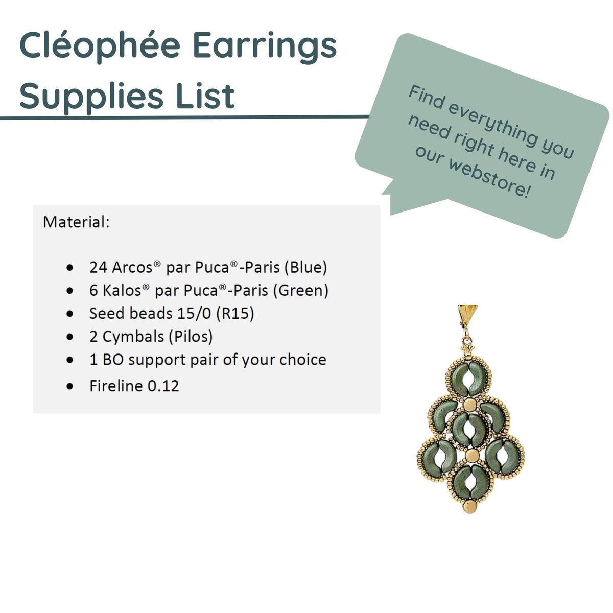 Cléophée Earrings Pattern par Puca