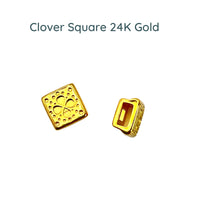 Clover Square Sliders for Leather or Cork, 5mm, 2 pcs & 10 pcs