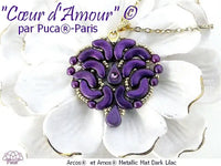 Heart of Love Pendant Pattern par Puca - The Argus Collection